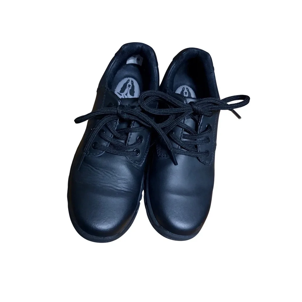 Hush Puppies Kids Black Leather Lace Up Dress Shoes‎ Memory Foam Insole
